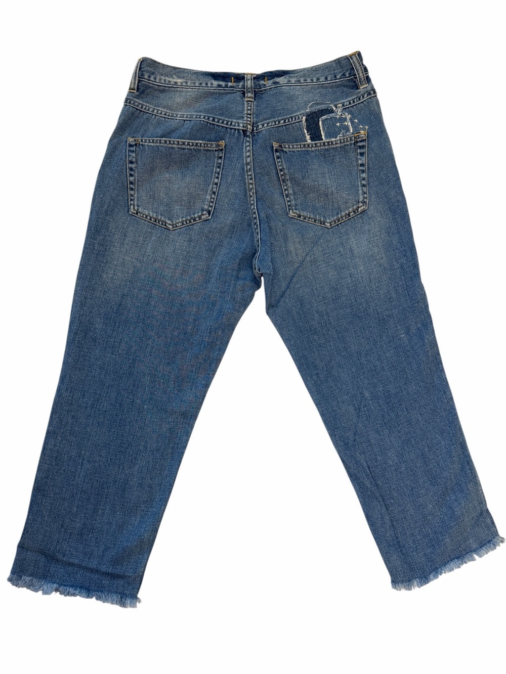 Free People Patchwork Cropped Ankle Jeans - Picture 3 of 4